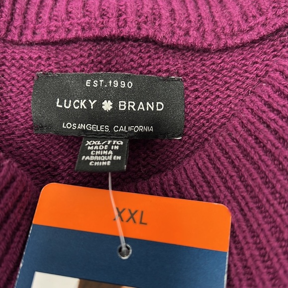 Lucky brand stripe color block multicolor crew neck knit pullover sweater - Picture 5 of 8